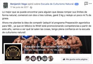 Opinión valoración curso experto entrenador personal escuela culturismo natural Roberto Amorosi, Benjamín Vega