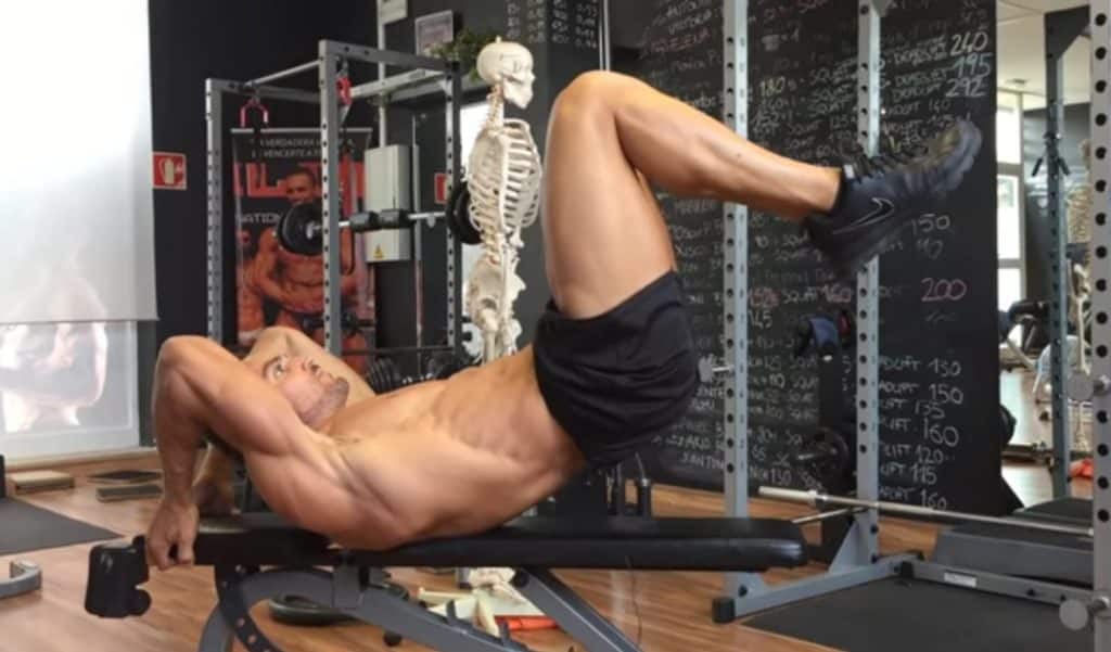 ejercicios para abdominales: CRUNCH INVERSO